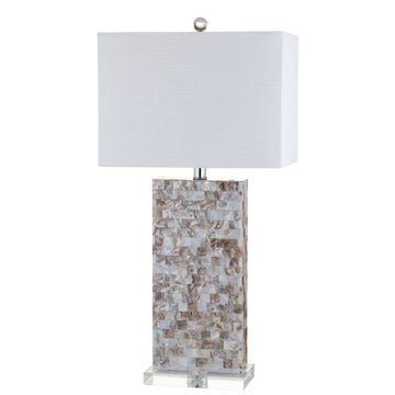 Cannon 29" Seashell and Crystal LED Table Lamp - JONATHAN Y